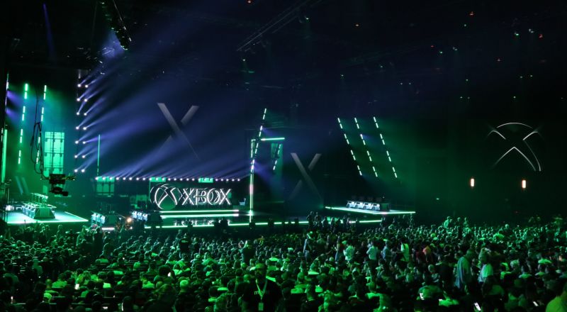 Moments before the beginning of the Xbox press conference at E3 2019.