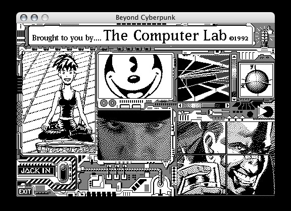 The Computer Lab's Beyond Cyberpunk Hypercard stack