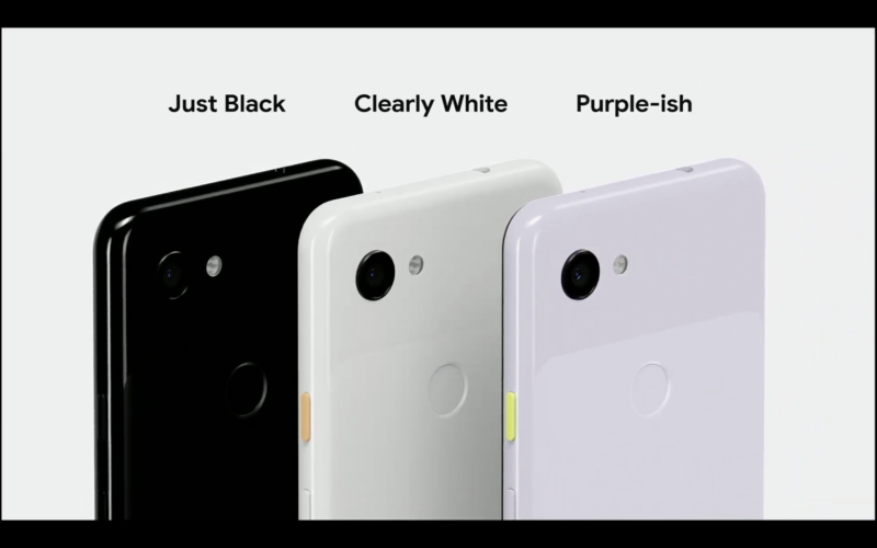 Pictures of the Pixel 3a.