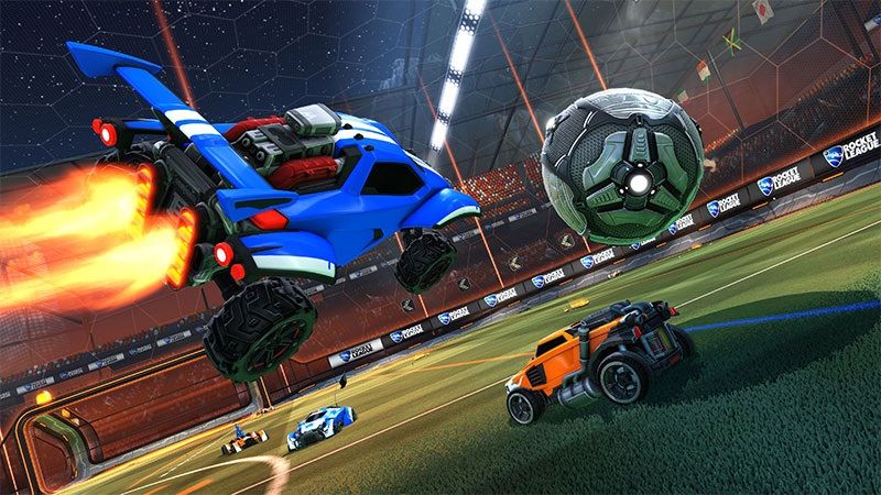 The blue car represents Psyonix leaping over Steam's... orange car? Look, it's a loose metaphor. Work with me here, people.