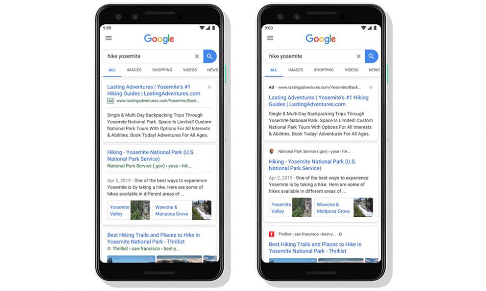 New Google Search Mobile
