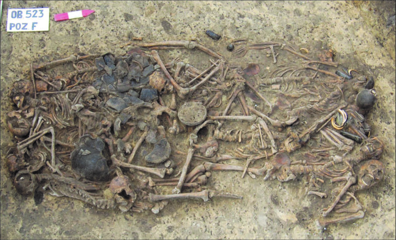 This is the Late Neolithic mass grave at Koszyce, Poland.
