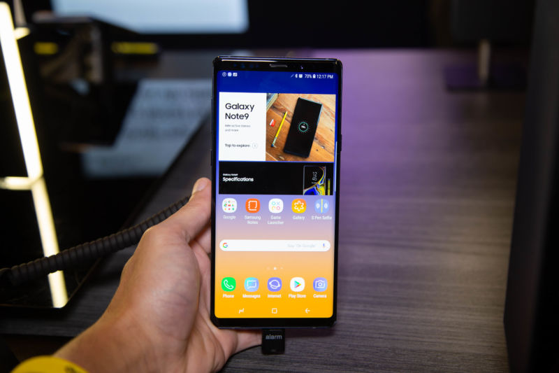 The Galaxy Note 9.