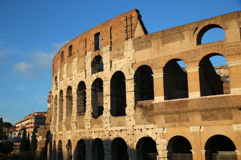 The Roman Colosseum is an oval amphitheatre in the center of the city of Rome. French scientists suggest its structure might have helped protect it from earthquake damage.