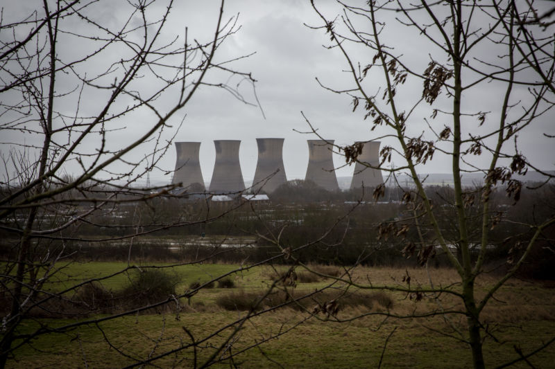 Four cooling towers.