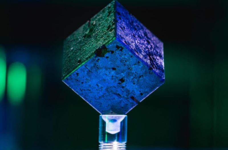 This is one of the 664 uranium cubes from the failed nuclear reactor that German scientists tried to build in Haigerloch during World War II.