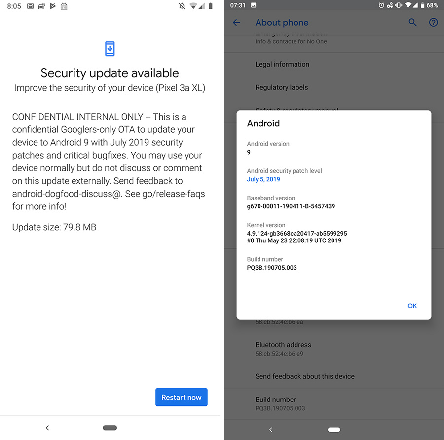 July Android Security Update Pixel