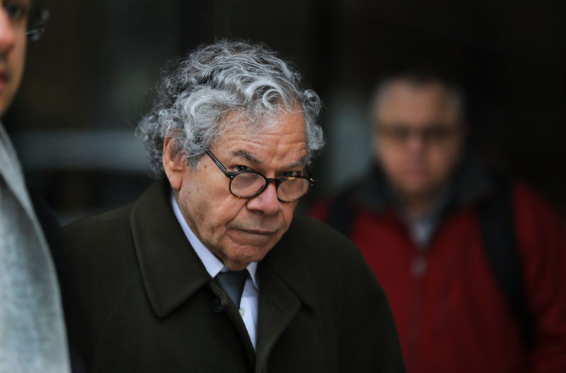 Insys Therapeutics founder John N. Kapoor leaves federal court in Boston on March 13, 2019. 